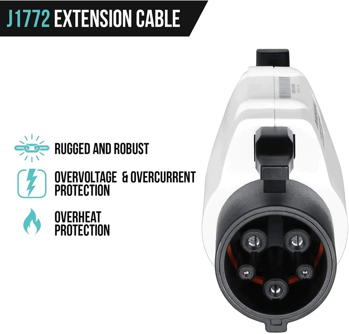 J1772 Extension Cord 20ft for EV Chargers - Lectron — Lectron EV
